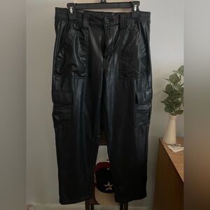 Faux leather pants
